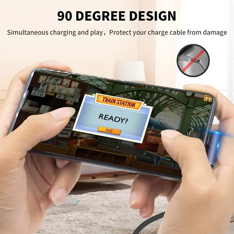 90-Degree USB-C Thunderbolt Adapter - Female to Male Right Angle Elbow for Audio, Data, and Charging Extension