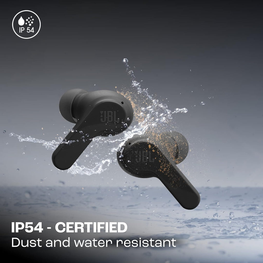 JBL Wave Beam, Auriculares Inalámbricos In-Ear, IP54 E IPX2, Manos Libres Y 32 Horas De Duración De La Batería, En Negro
