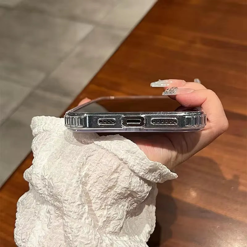 Transparent Magnetic Case for Iphone 15 14 13 Pro Max for Magsafe Clear Wireless Charging Phone Cases