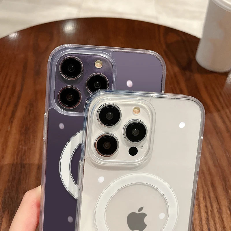 Magesafe Magnetic Transparent Wireless Charging Case for iPhone 