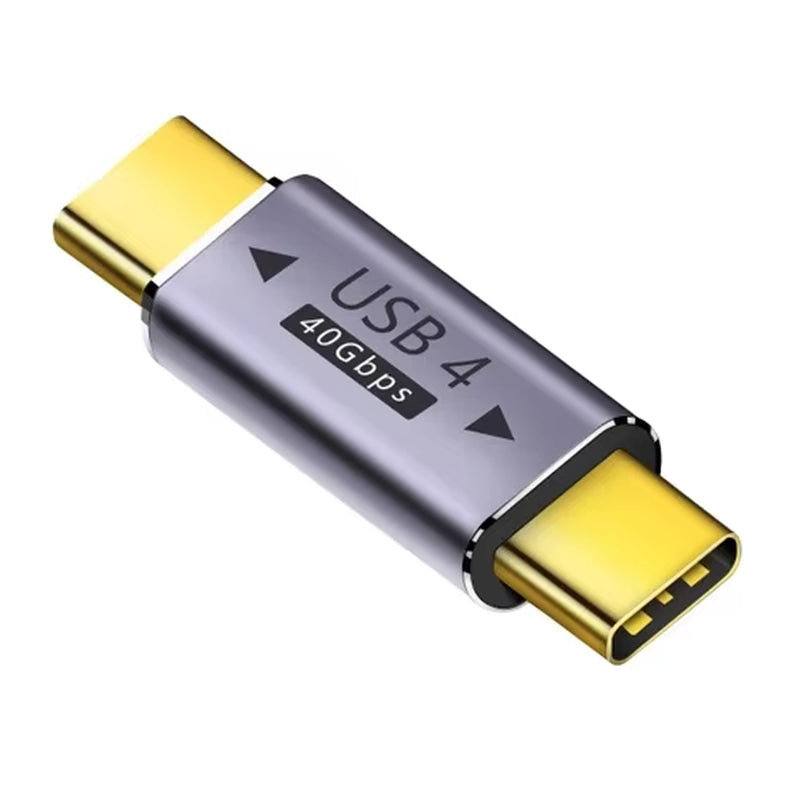 90-Degree USB-C Thunderbolt Adapter - Female to Male Right Angle Elbow for Audio, Data, and Charging Extension