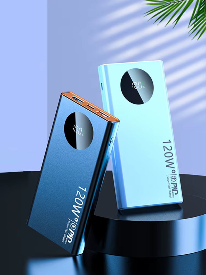 Portable Power Bank with Fast Charging 120W 500,000mAh High-Capacity
