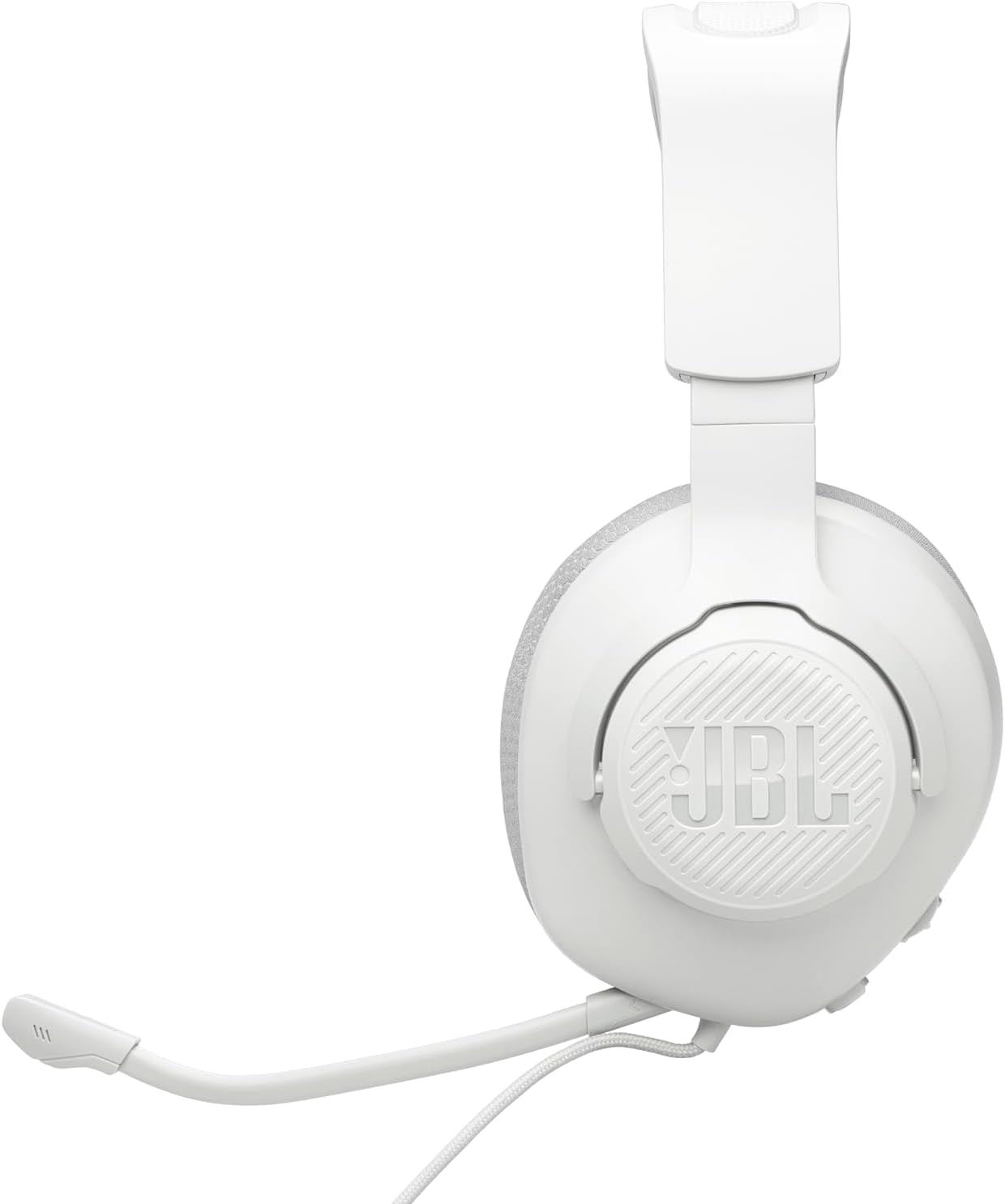JBL Quantum 100M2 Cascos Circumaurales Para Gaming, JBL Quantumsound Signature, Cable De Audio De 3.5 Mm, Compatibles Con Múltiples Plataformas, Micrófono Desmontable, Función De Silencio, Blanco