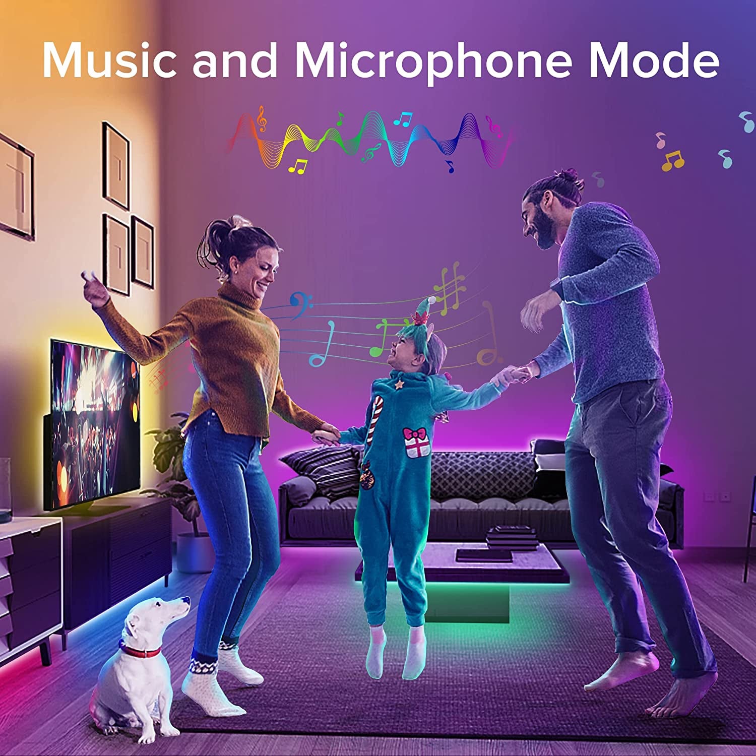 Tiras LED, Luces Habitación 10 Metros, Bonve Pet Tira LED RGB, Bluetooth Musical Con IR Control Remoto 40 Teclas Y APP, 16 Milliones De Colores, Luz Para Decoración TV Cocina Fiesta