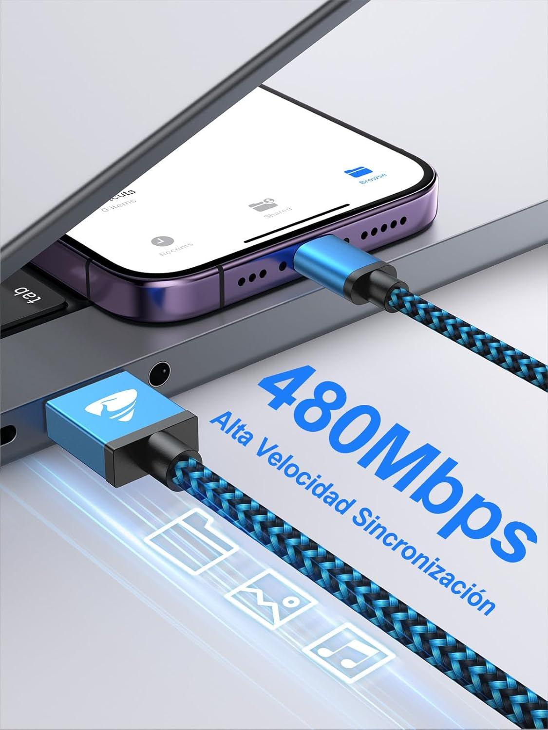 Aioneus Cable Iphone 2M 3Pack, Apple Mfi Certificado