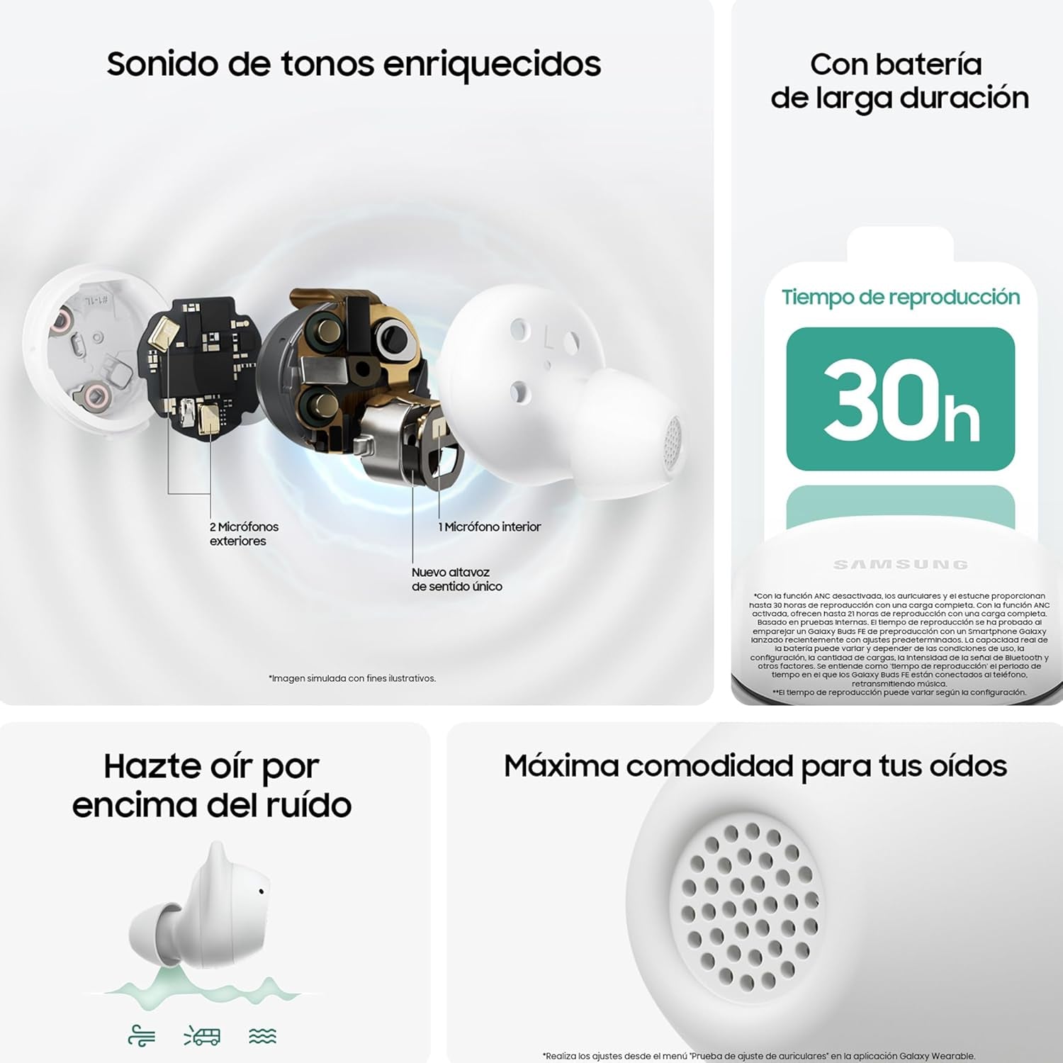 Samsung Galaxy Buds FE + Cargador 