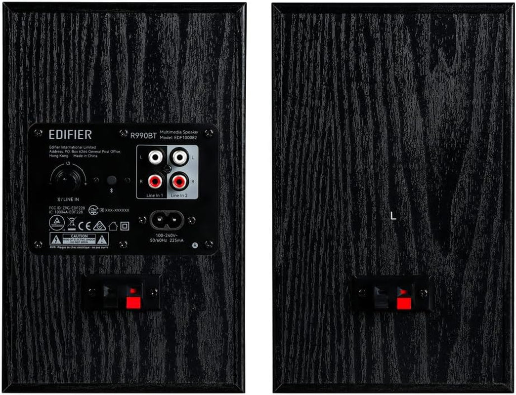 Edifier R990BT Altavoces De Estantería Bluetooth 5.4, Altavoz Multimedia Activo 2.0, Potencia De Salida 24W, Entradas Rca/Aux/Bluetooth, Procesamiento Digital De Audio, Carcasa MDF, Control Por App