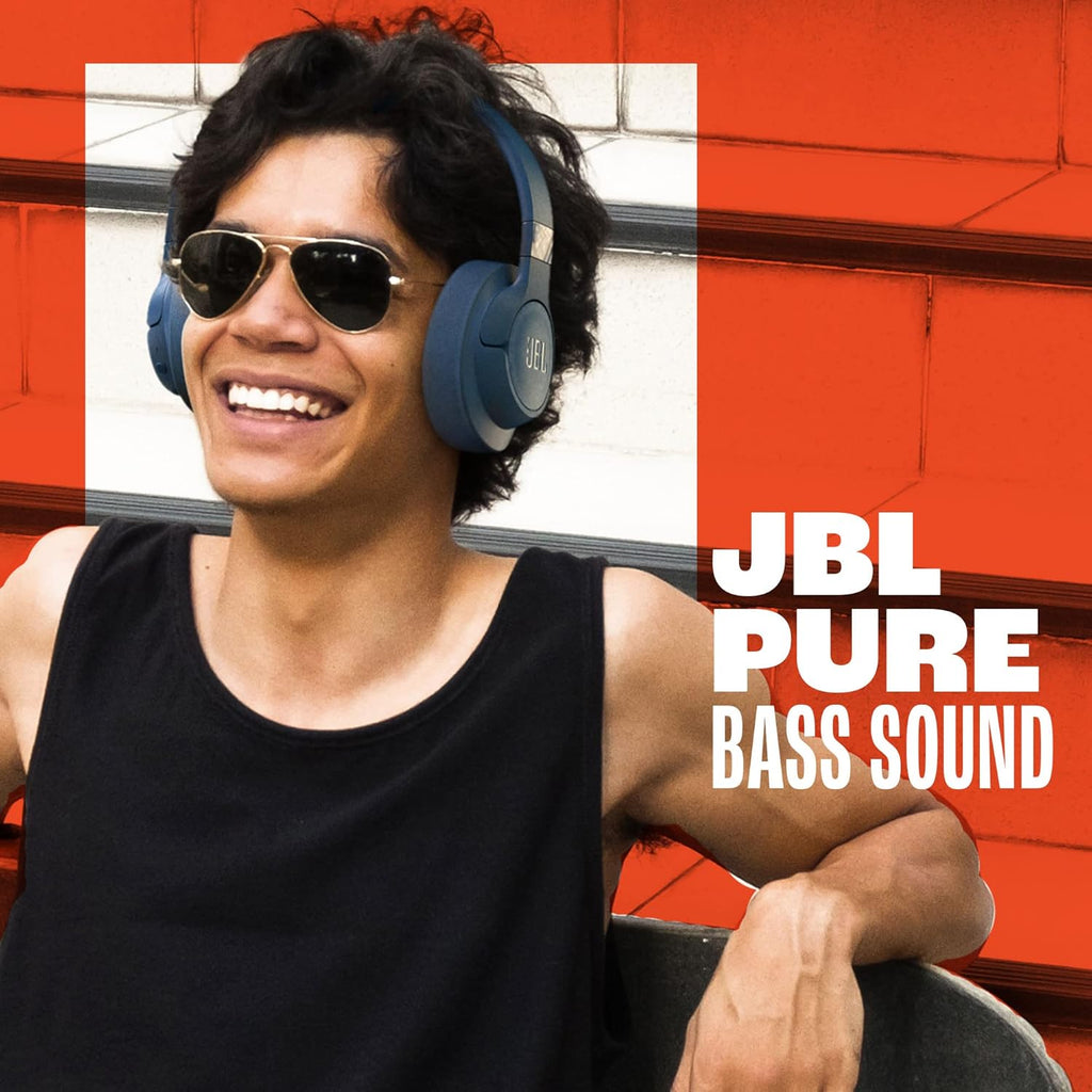JBL Auriculares Tune 720 BT, Inálambricos Por Bluetooth, 76 Horas De Reproducción Con JBL Pure Bass, Plegables, Negro