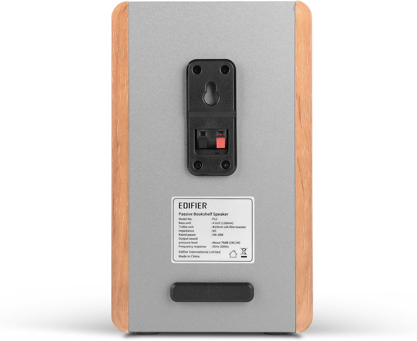 Edifier P12 - Altavoces Pasivos De Estantería Con Soporte De Pared Integrado (Madera)