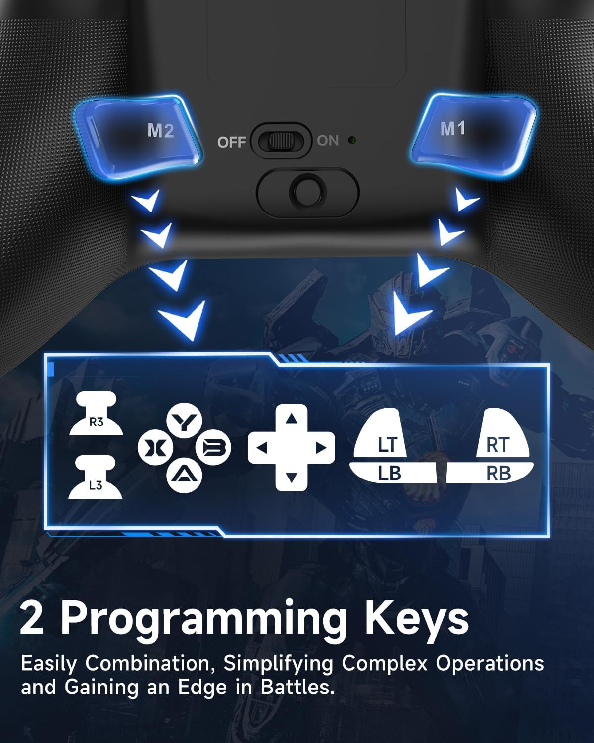 Easysmx X15 Mando PC Inalámbrico Con Luz RGB – Gamepad Hall Joystick Y Trigger – Regalo Ideal Para Amigos En Navidad O Cumpleaños – 1000Mah Batería Recargable Para Pc/Switch/Móvil/Tableta – Gris