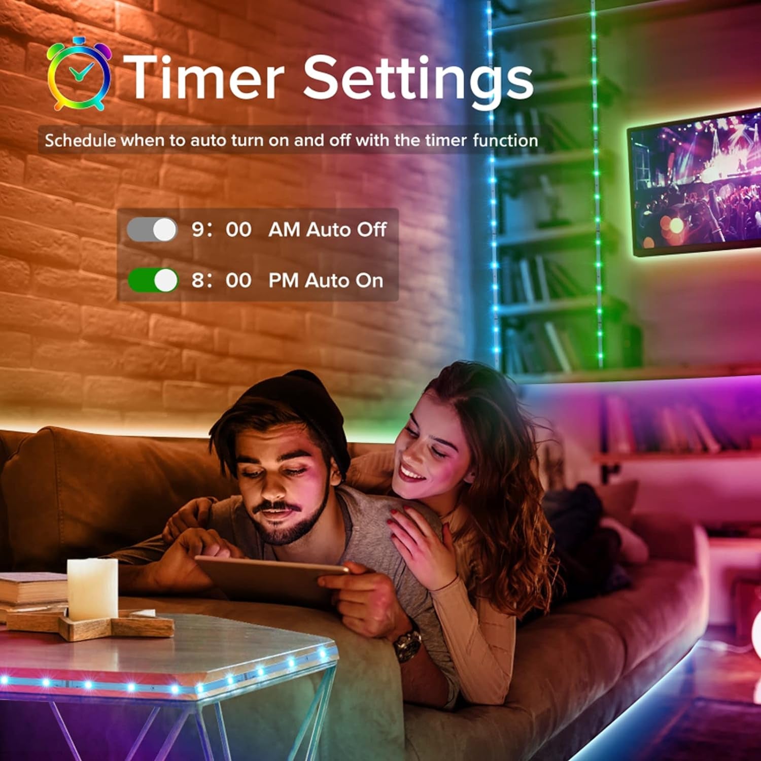 Tiras LED, Luces Habitación 10 Metros, Bonve Pet Tira LED RGB, Bluetooth Musical Con IR Control Remoto 40 Teclas Y APP, 16 Milliones De Colores, Luz Para Decoración TV Cocina Fiesta