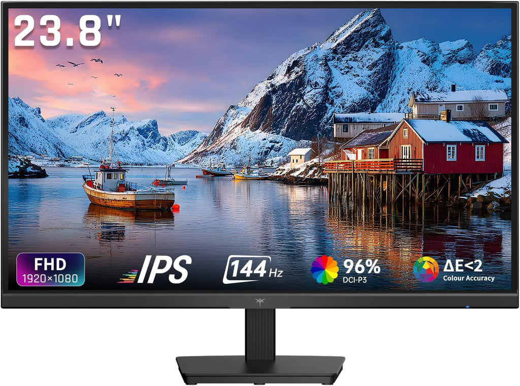 KTC Gaming Monitor, Fhd@144Hz 120Hz Con IPS Panel, Protección Contra Luz Azul De Hardware, 95% DCI-P3, 99% Srgb, ΔE＜2, 300 CD/㎡, 5Ms MPRT, 1500:1, Flicker-Free Y Adaptive Sync Para Trabajo Y Juegos